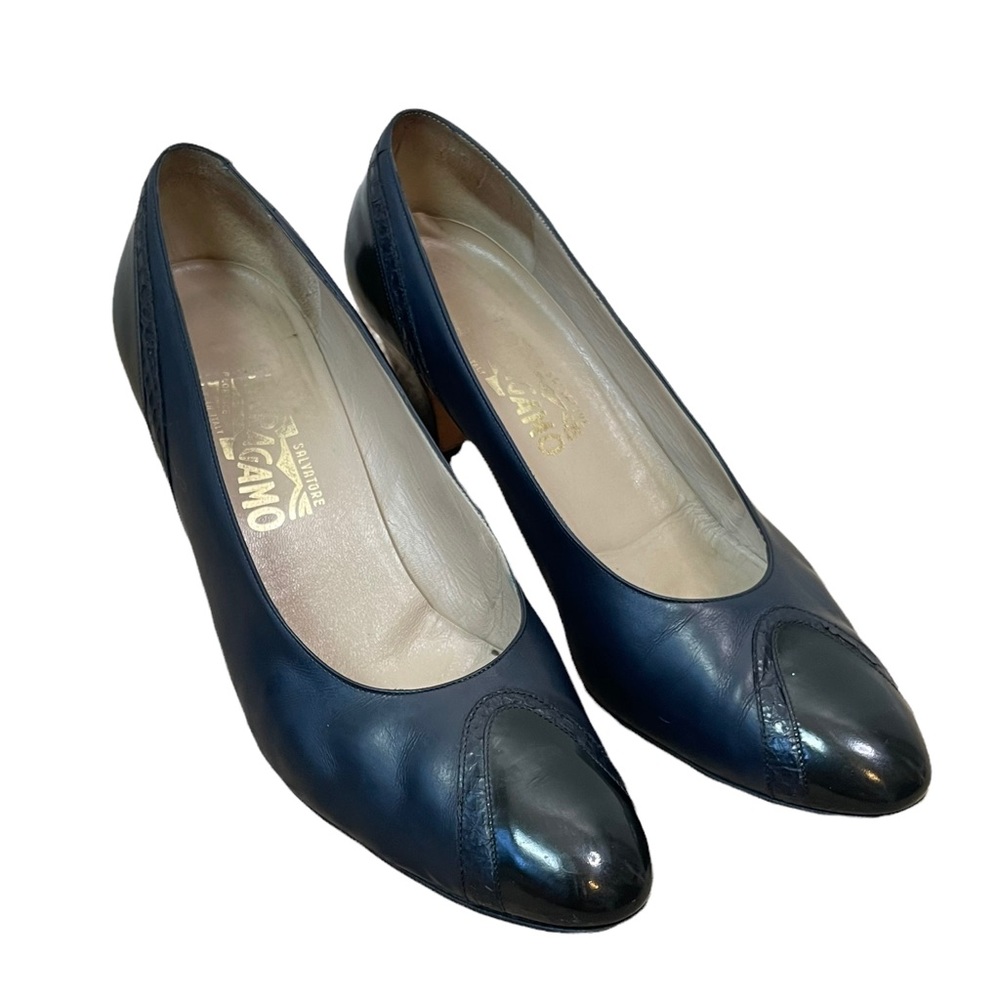 Salvatore Ferragamo Vintage Cap Toe Pumps
